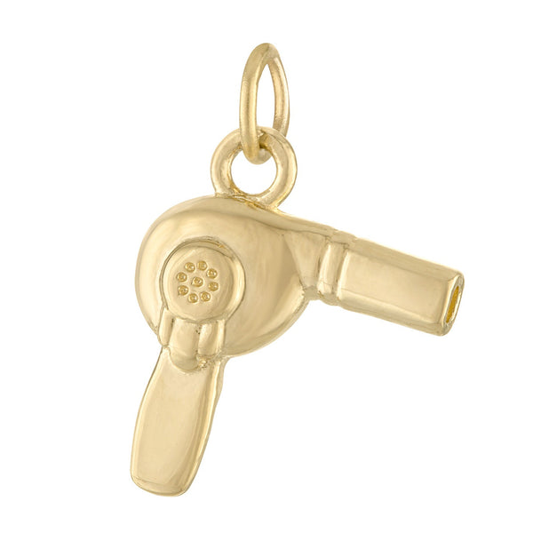 Hair Dryer 14K Gold Charm