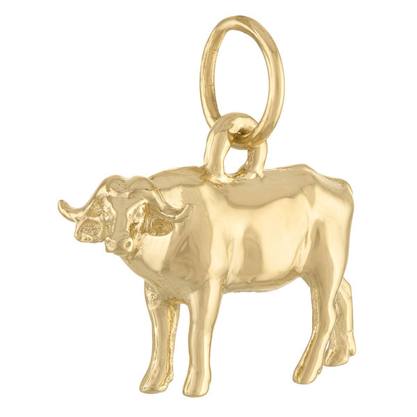 Cape Buffalo 14K Gold Charm