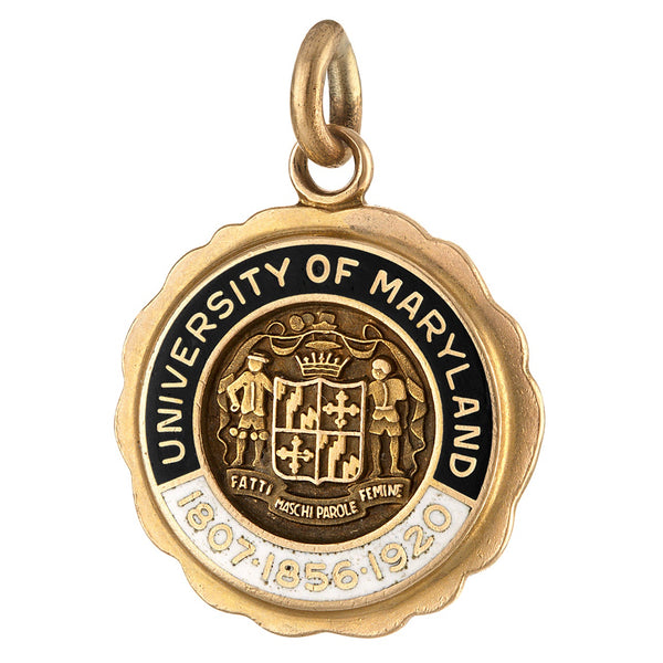 Vintage University of Maryland 14K Gold Charm