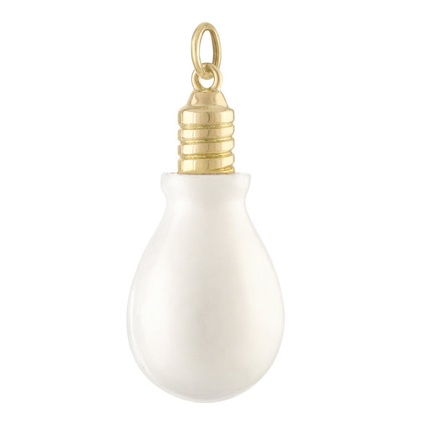 Vintage Composite Lightbulb 14k Gold Charm