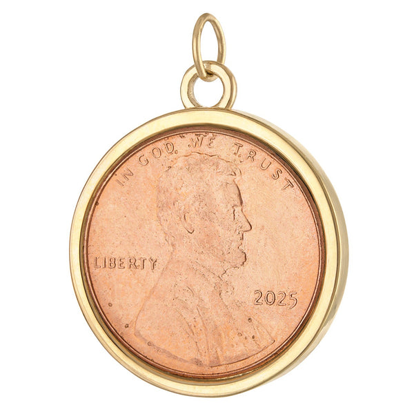 Lucky Penny 14K Gold Charm