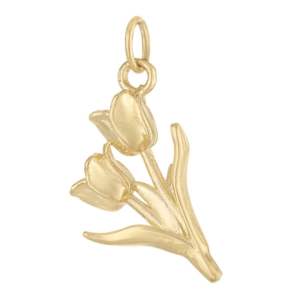 Tulips 14K Gold Charm