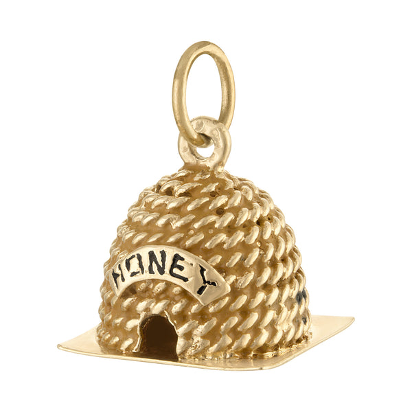 Vintage Beehive 14k Gold Charm
