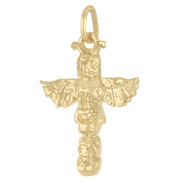 Alaska Totem Pole 14K Gold Charm