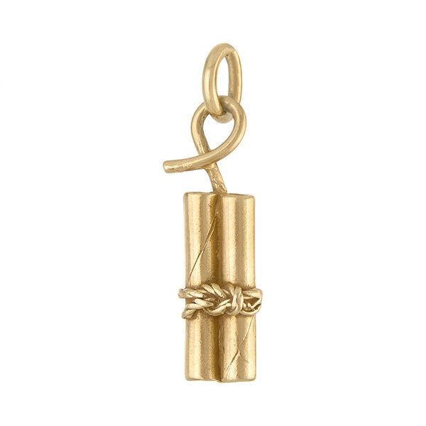 Vintage Firecracker Mini 14k Gold Charm