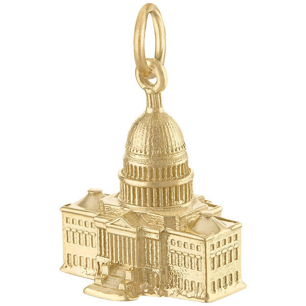 United States Capitol 14K Gold Charm