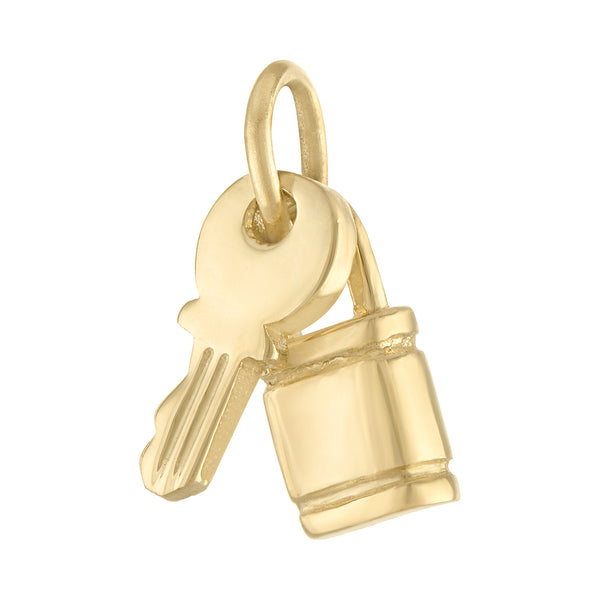 Lock & Key Mini 14K Gold Charm
