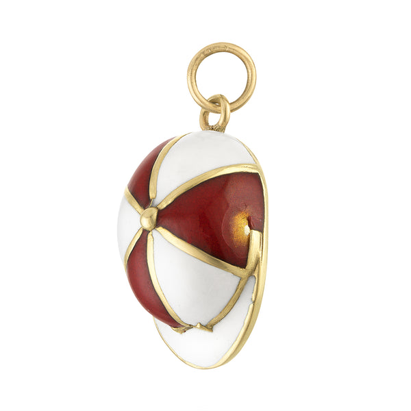 Vintage Enamel Jockey Hat 14k Gold Charm