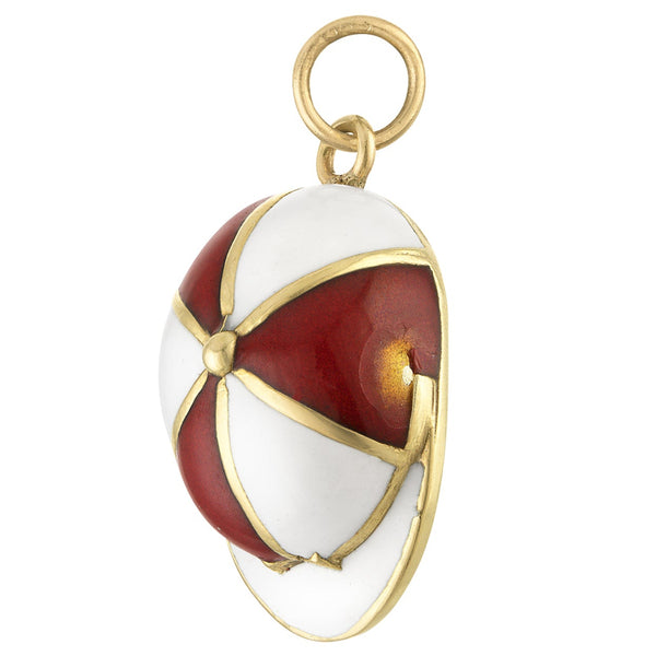 Vintage Enamel Jockey Hat 14k Gold Charm