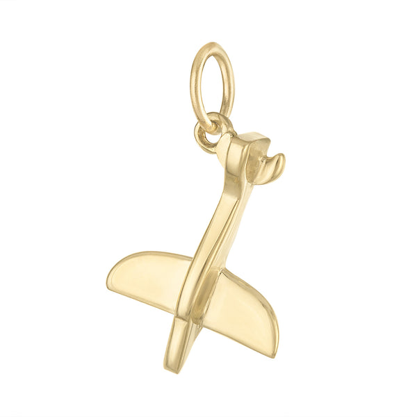 Plane Mini 14K Gold Charm