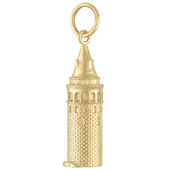 Galata Tower 14k Gold Charm