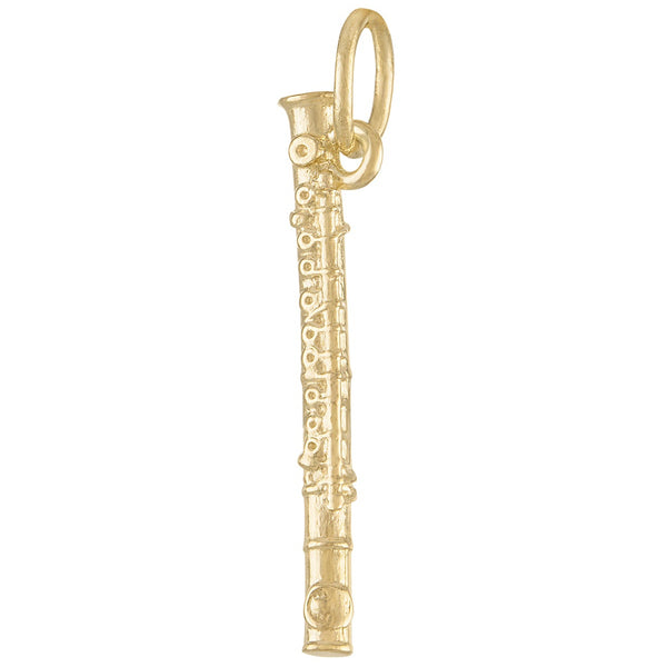 Flute 14K Gold Charm