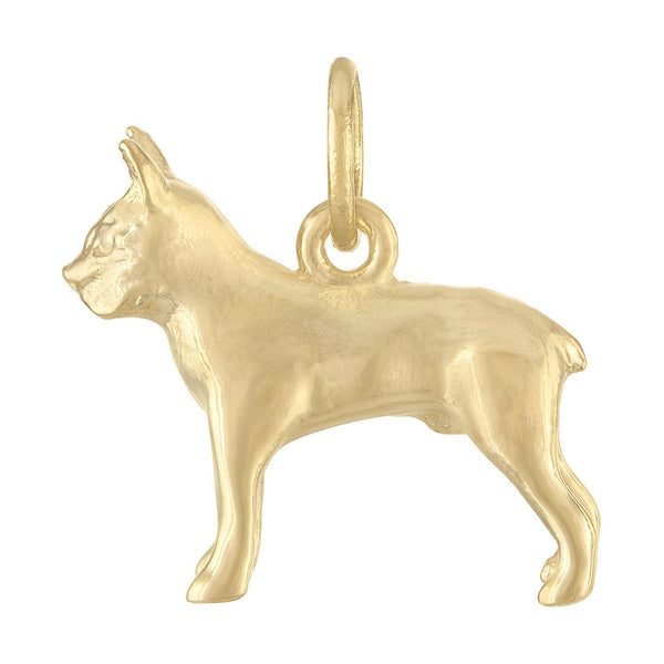 Boston Terrier 14K Gold Charm