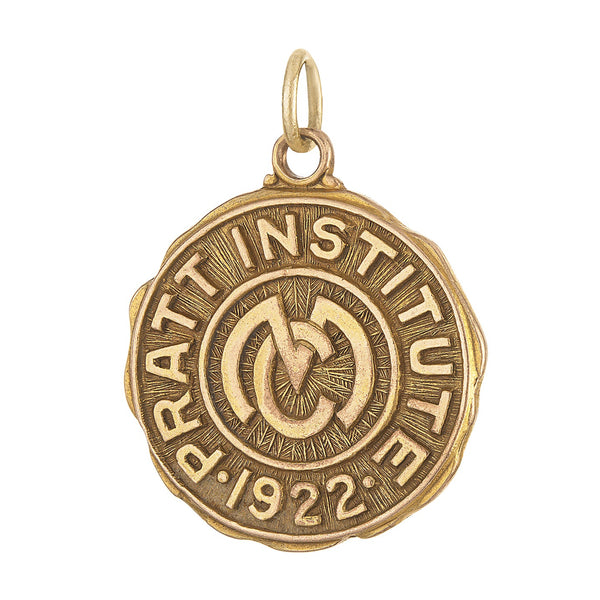 Vintage Pratt Institute 10k Gold Charm