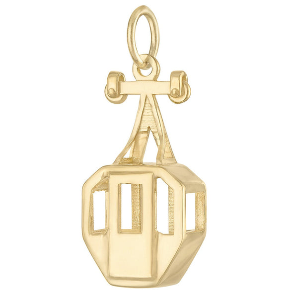 Ski Gondola 14K Gold Charm