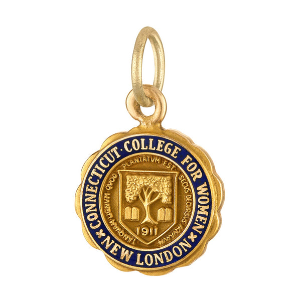 Vintage Connecticut College Mini 10k Gold Charm