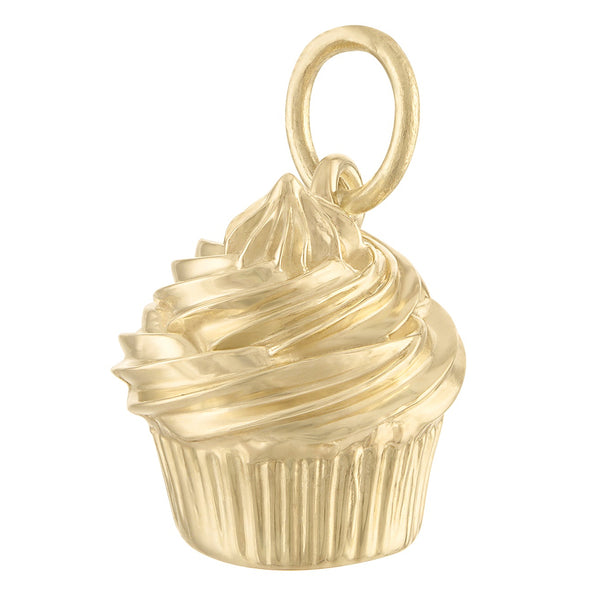 Cupcake 14K Gold Charm