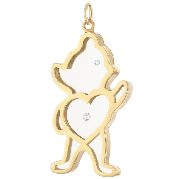 Vintage Diamond Teddy Bear 14k Gold Charm