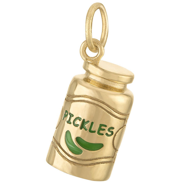Pickle Jar 14K Gold Charm