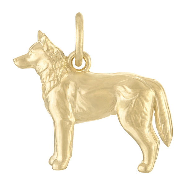 Husky 14K Gold Charm