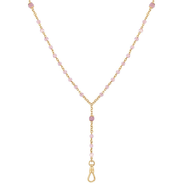 Vintage Amethyst 14k Gold Charm Necklace