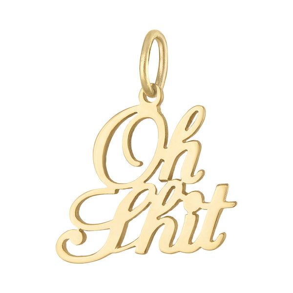 Oh Shit 14K Gold Charm
