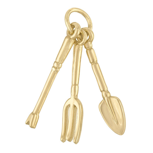 Garden Tools 14K Gold Charm