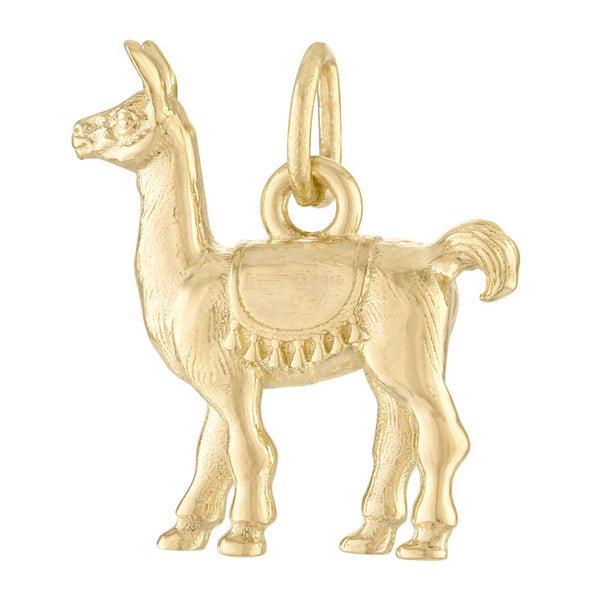 Llama 14K Gold Charm