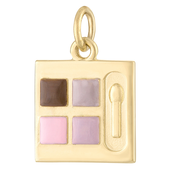 Enamel Makeup Palette 14k Gold Charm