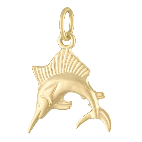 Marlin Fish 14K Gold Charm