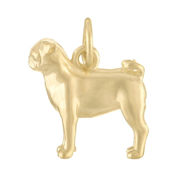 Pug 14K Gold Charm