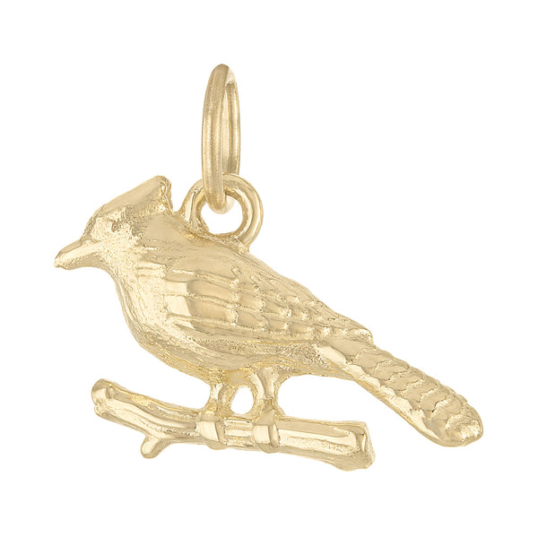 Blue Jay 14K Gold Charm