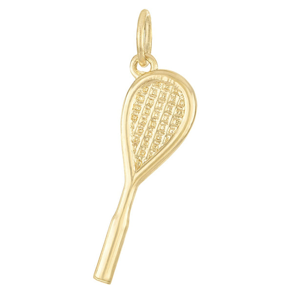 Squash Racquet 14k Gold Charm