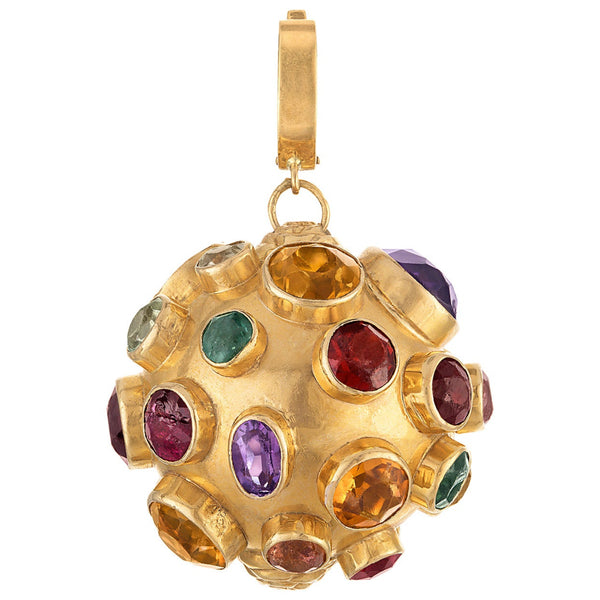 Vintage Extra Gem-Set Sputnik 18k Gold Charm