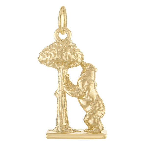 Statue of the Bear and the Strawberry Tree 14K Gold Charm