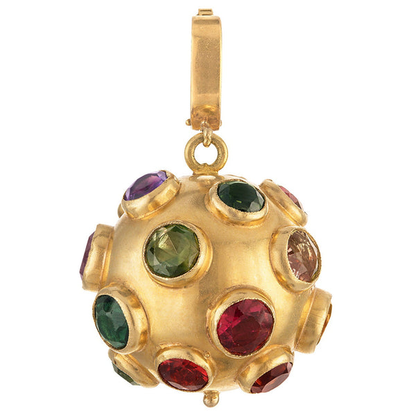 Vintage Gem-Set Sputnik 18k Gold Charm