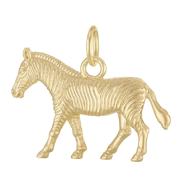 Zebra 14K Gold Charm