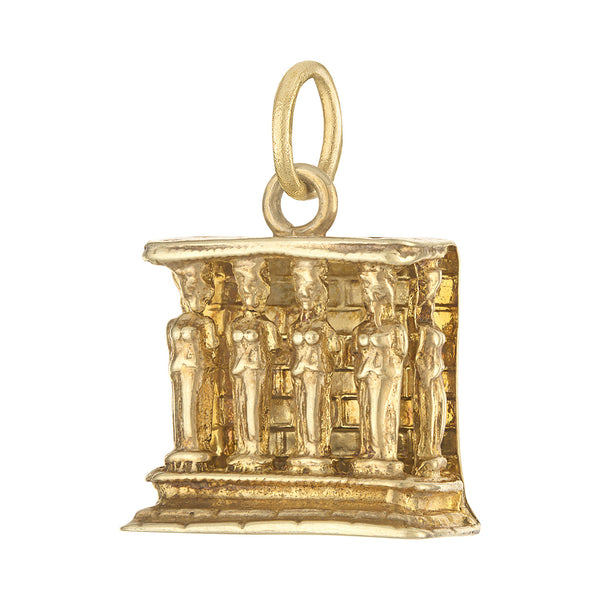 Vintage Porch of the Maidens 14k Gold Charm