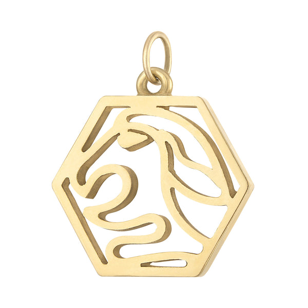 Vintage Leo Zodiac 14K Gold Charm