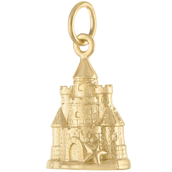 Sandcastle 14k Gold Charm