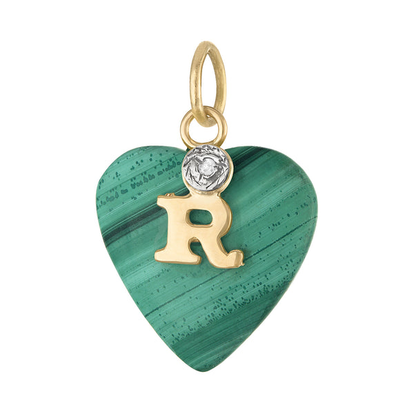 Vintage Malachite Initial