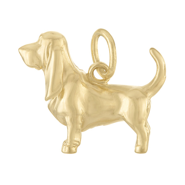 Basset Hound 14K Gold Charm