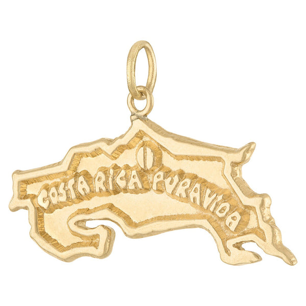 Vintage Costa Rica Pura Vida 14k Gold Charm
