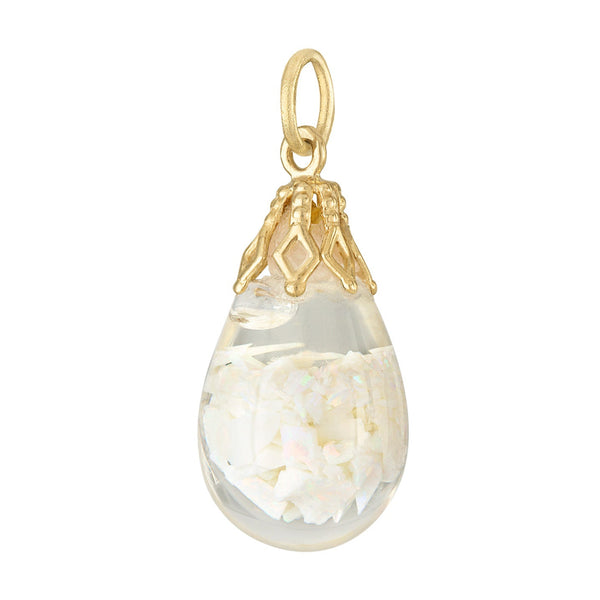 Vintage Floating Opal 14k Gold Charm