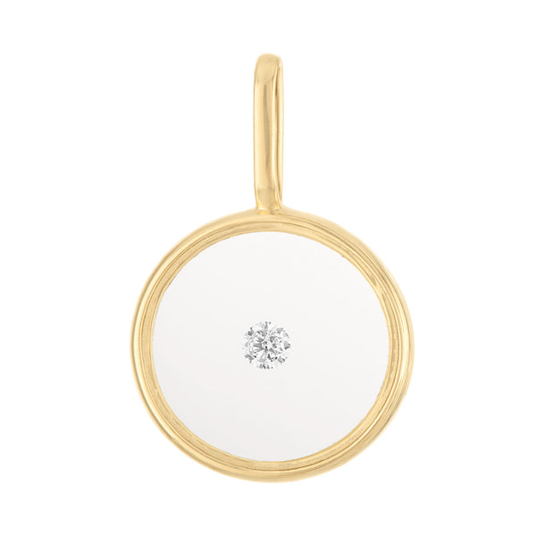 Vintage Floating Diamond 14K Gold Charm