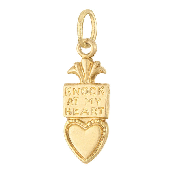 Vintage Door Knocker 14K Gold Charm