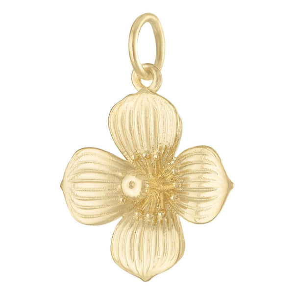 Dogwood Blossom 14K Gold Charm