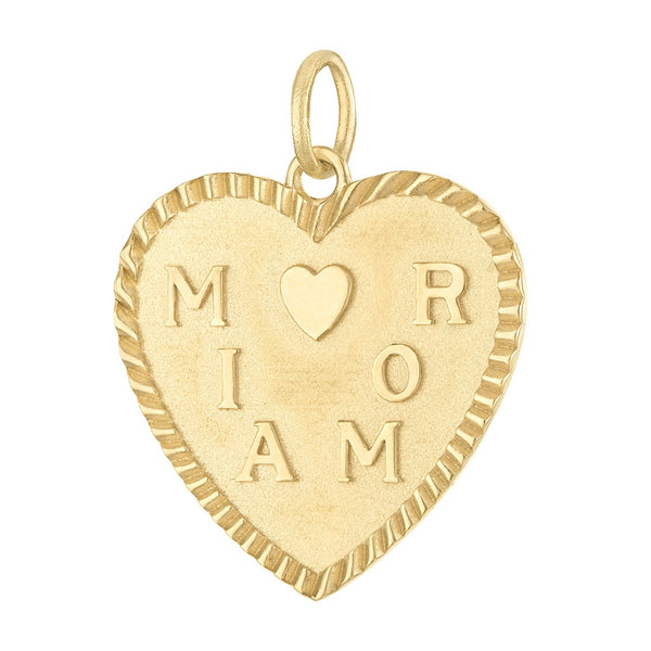 Mi Amor Heart 14K Gold Charm
