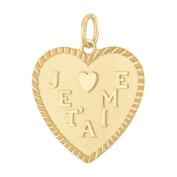 Je T'Aime Heart 14K Gold Charm