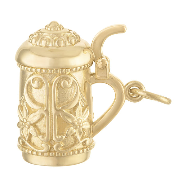 Movable Beer Stein 14k Gold Charm